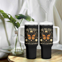 We Only Need One Monarch And Its A Butterfly Tumbler With Handle Retro Flowers - Wonder Print Shop