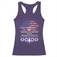 American Grown With Iroquois Roots Racerback Tank Top Tree USA Flag - Wonder Print Shop
