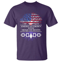 American Grown With Iroquois Roots T Shirt Tree USA Flag - Wonder Print Shop
