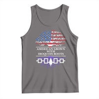 American Grown With Iroquois Roots Tank Top Tree USA Flag - Wonder Print Shop