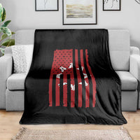 Oglala Lakota Sioux USA Flag Native American Throw Blanket - Wonder Print Shop