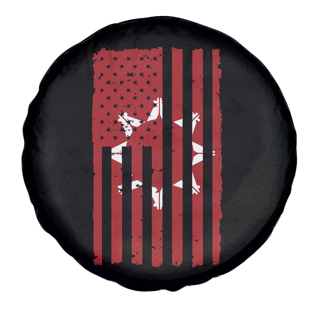 Oglala Lakota Sioux USA Flag Native American Spare Tire Cover - Wonder Print Shop