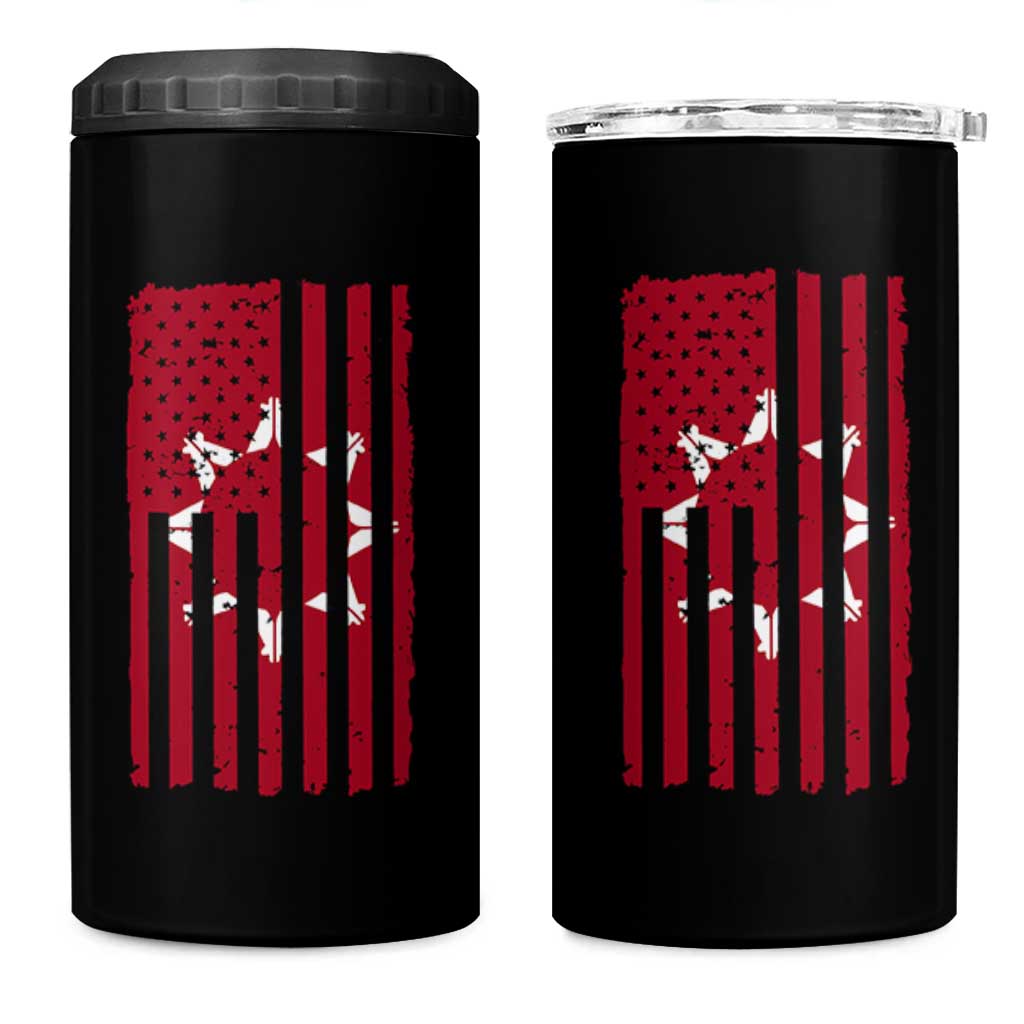 Oglala Lakota Sioux USA Flag Native American 4 in 1 Can Cooler Tumbler - Wonder Print Shop