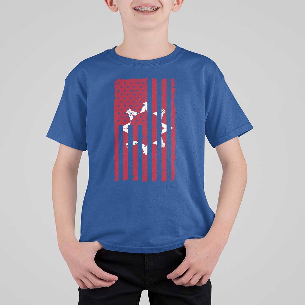 Oglala Lakota Sioux USA Flag Native American T Shirt For Kid - Wonder Print Shop