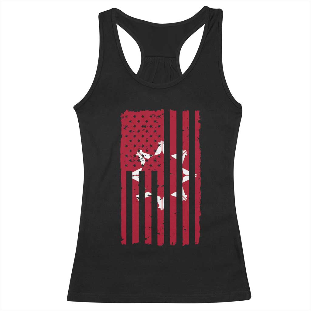 Oglala Lakota Sioux USA Flag Native American Racerback Tank Top - Wonder Print Shop