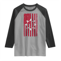 Oglala Lakota Sioux USA Flag Native American Raglan Shirt - Wonder Print Shop
