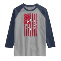 Oglala Lakota Sioux USA Flag Native American Raglan Shirt - Wonder Print Shop