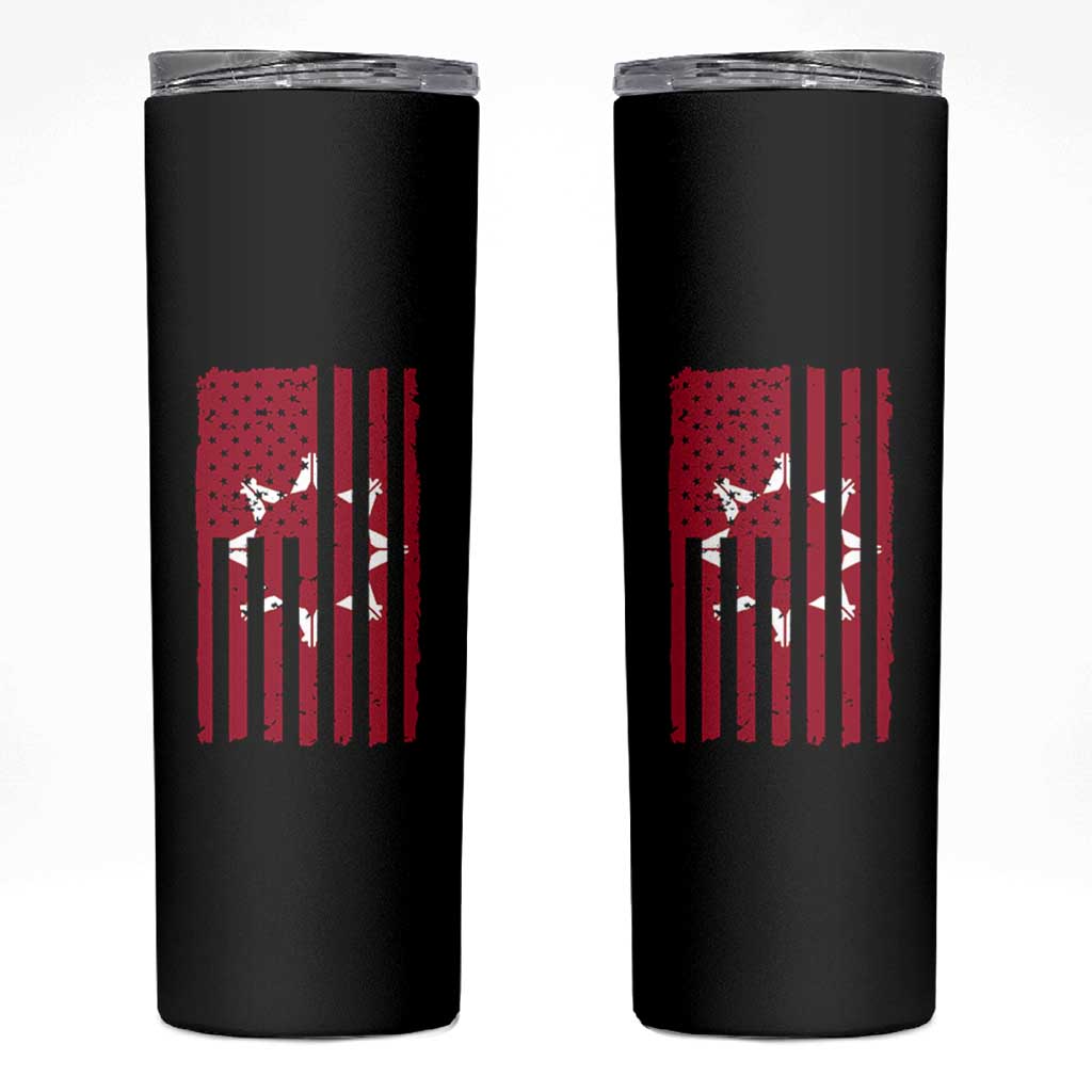 Oglala Lakota Sioux USA Flag Native American Skinny Tumbler - Wonder Print Shop