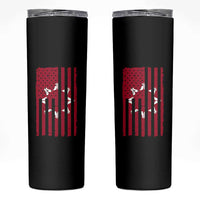Oglala Lakota Sioux USA Flag Native American Skinny Tumbler - Wonder Print Shop