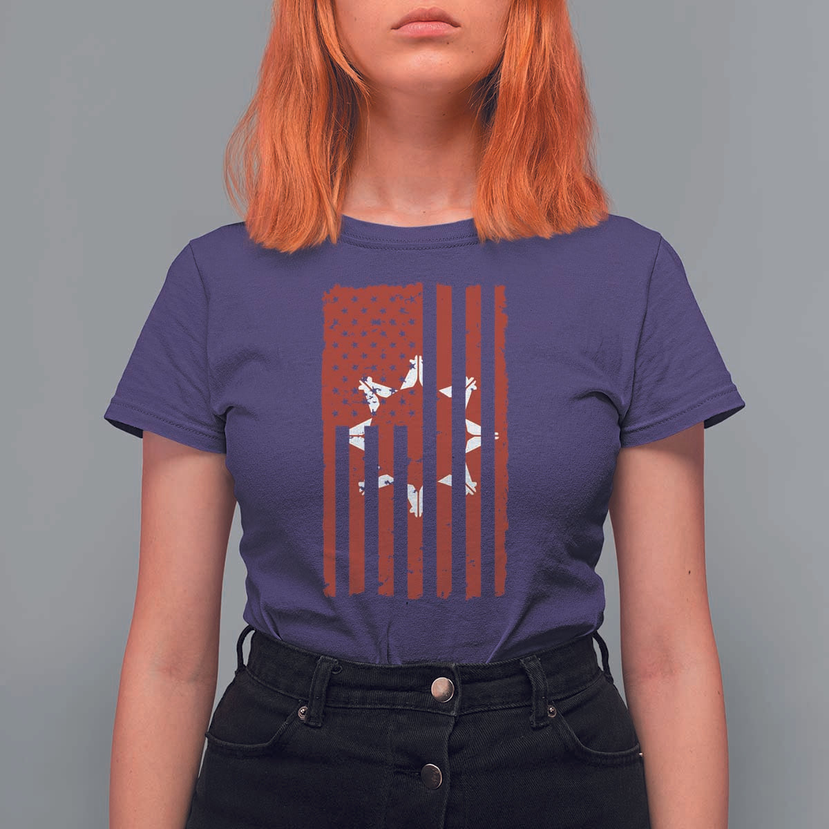 Oglala Lakota Sioux USA Flag Native American T Shirt For Women - Wonder Print Shop