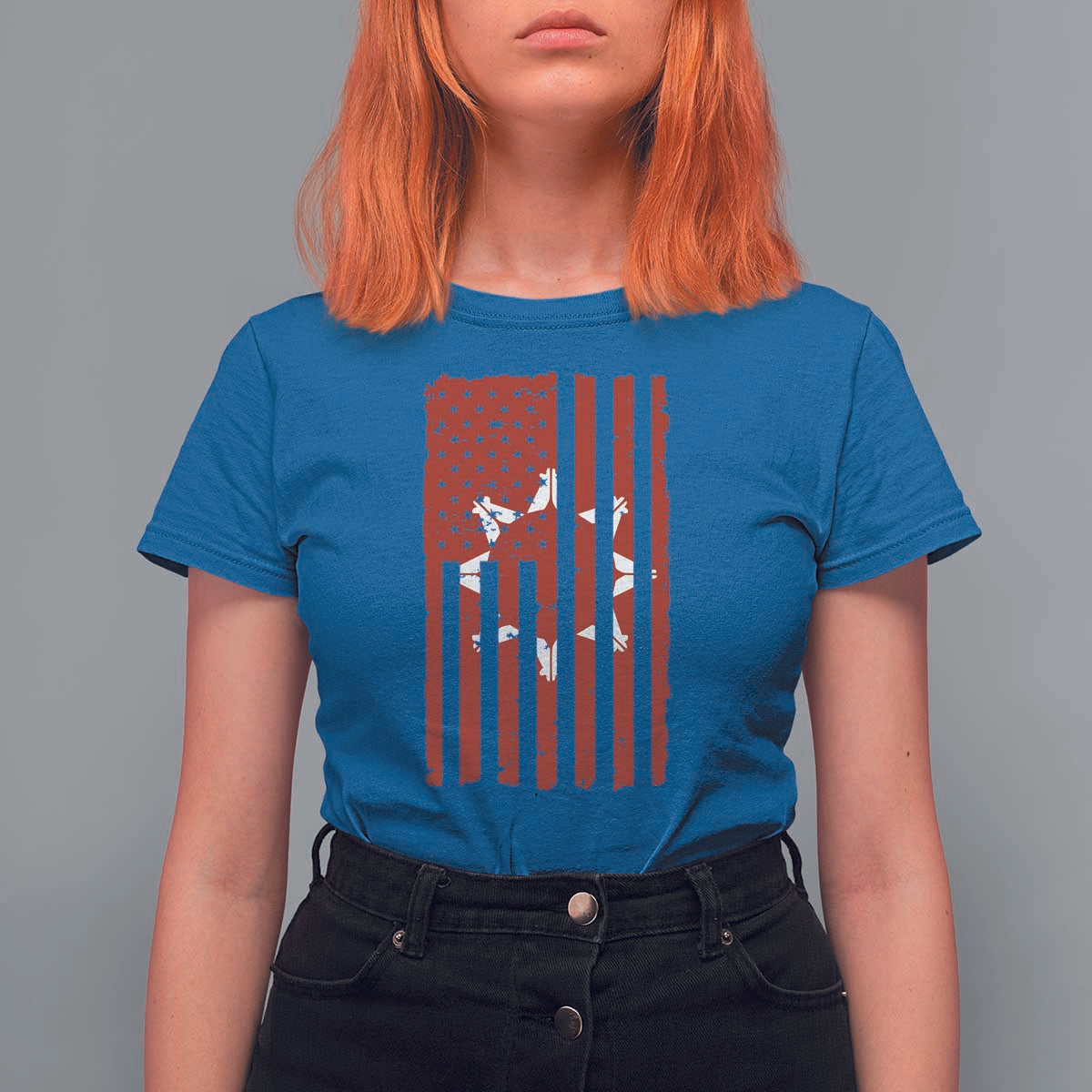 Oglala Lakota Sioux USA Flag Native American T Shirt For Women - Wonder Print Shop