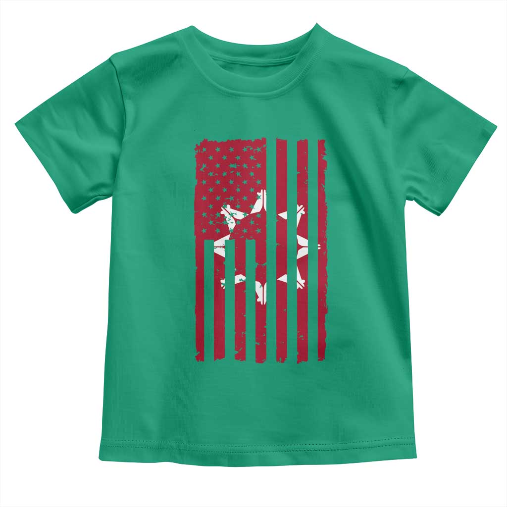 Oglala Lakota Sioux USA Flag Native American Toddler T Shirt - Wonder Print Shop
