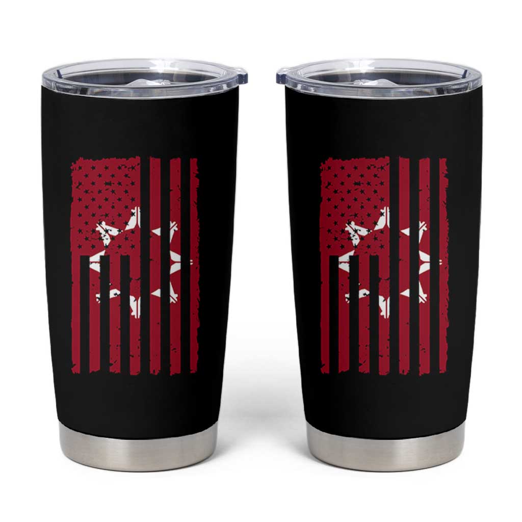 Oglala Lakota Sioux USA Flag Native American Tumbler Cup - Wonder Print Shop