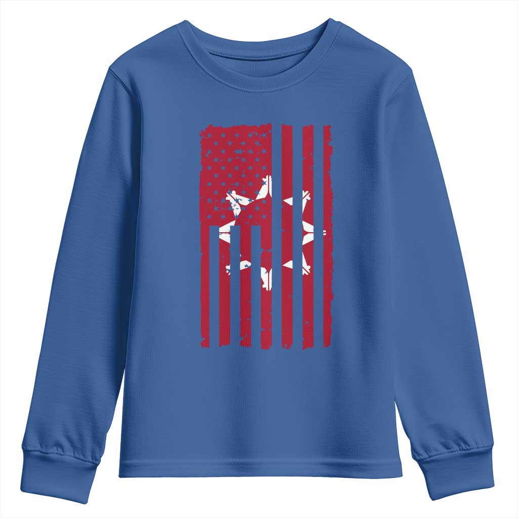 Oglala Lakota Sioux USA Flag Native American Youth Sweatshirt - Wonder Print Shop