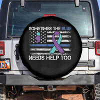 Police Suicide Awareness Spare Tire Cover Sometimes The Blue Need Help Too