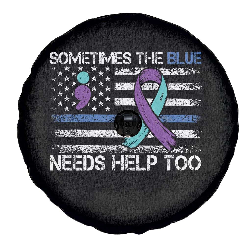 Police Suicide Awareness Spare Tire Cover Sometimes The Blue Need Help Too