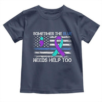 Police Suicide Awareness Toddler T Shirt Sometimes The Blue Need Help Too