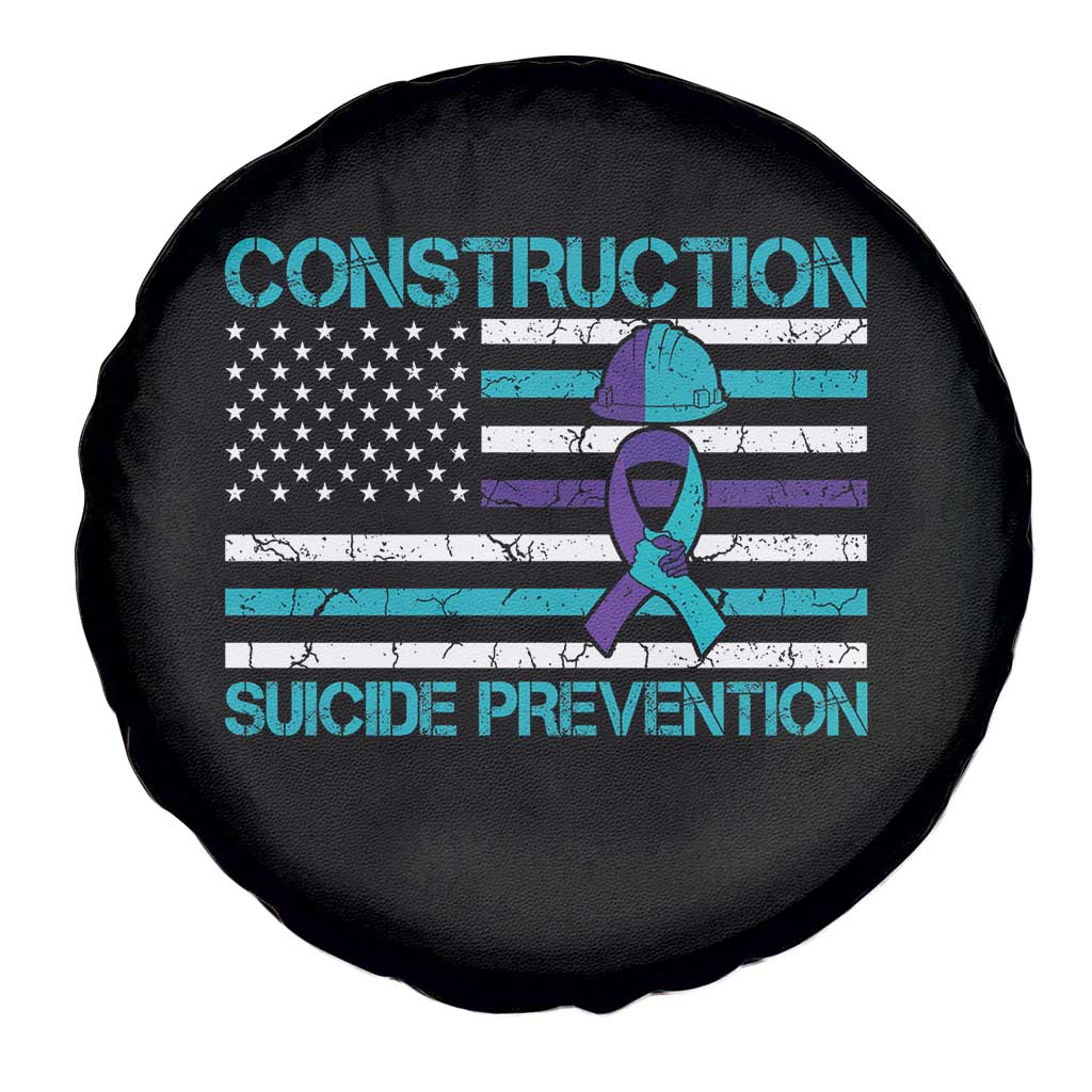 Construction Suicide Prevention Awareness Spare Tire Cover Mental Health American Flag