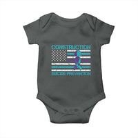 Construction Suicide Prevention Awareness Baby Onesie Mental Health American Flag