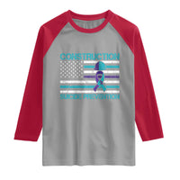 Construction Suicide Prevention Awareness Raglan Shirt Mental Health American Flag