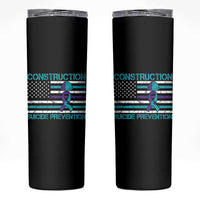 Construction Suicide Prevention Awareness Skinny Tumbler Mental Health American Flag