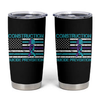 Construction Suicide Prevention Awareness Tumbler Cup Mental Health American Flag