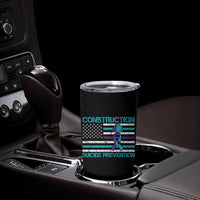 Construction Suicide Prevention Awareness Tumbler Cup Mental Health American Flag