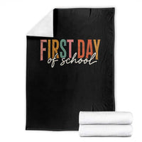 First Day of School Teacher Student Throw Blanket Funny Back to School Retro
