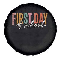 First Day of School Teacher Student Spare Tire Cover Funny Back to School Retro