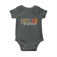 First Day of School Teacher Student Baby Onesie Funny Back to School Retro