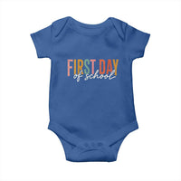First Day of School Teacher Student Baby Onesie Funny Back to School Retro