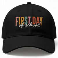 First Day of School Teacher Student Baseball Cap Funny Back to School Retro