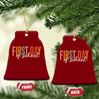 First Day of School Teacher Student Ceramic Ornament Funny Back to School Retro