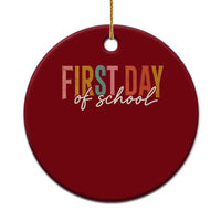First Day of School Teacher Student Ceramic Ornament Funny Back to School Retro
