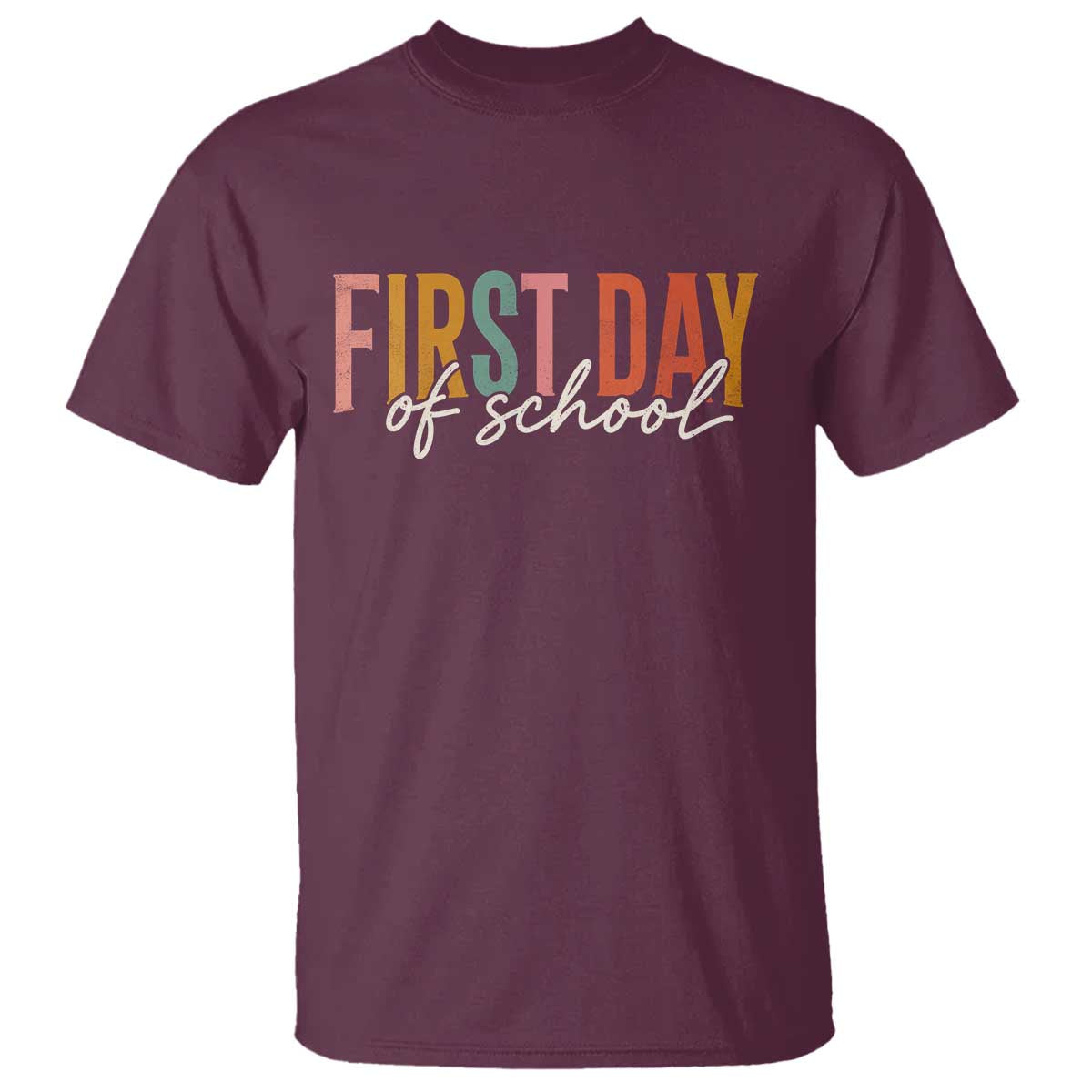 First Day of School Teacher Student T Shirt Funny Back to School Retro