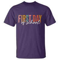 First Day of School Teacher Student T Shirt Funny Back to School Retro