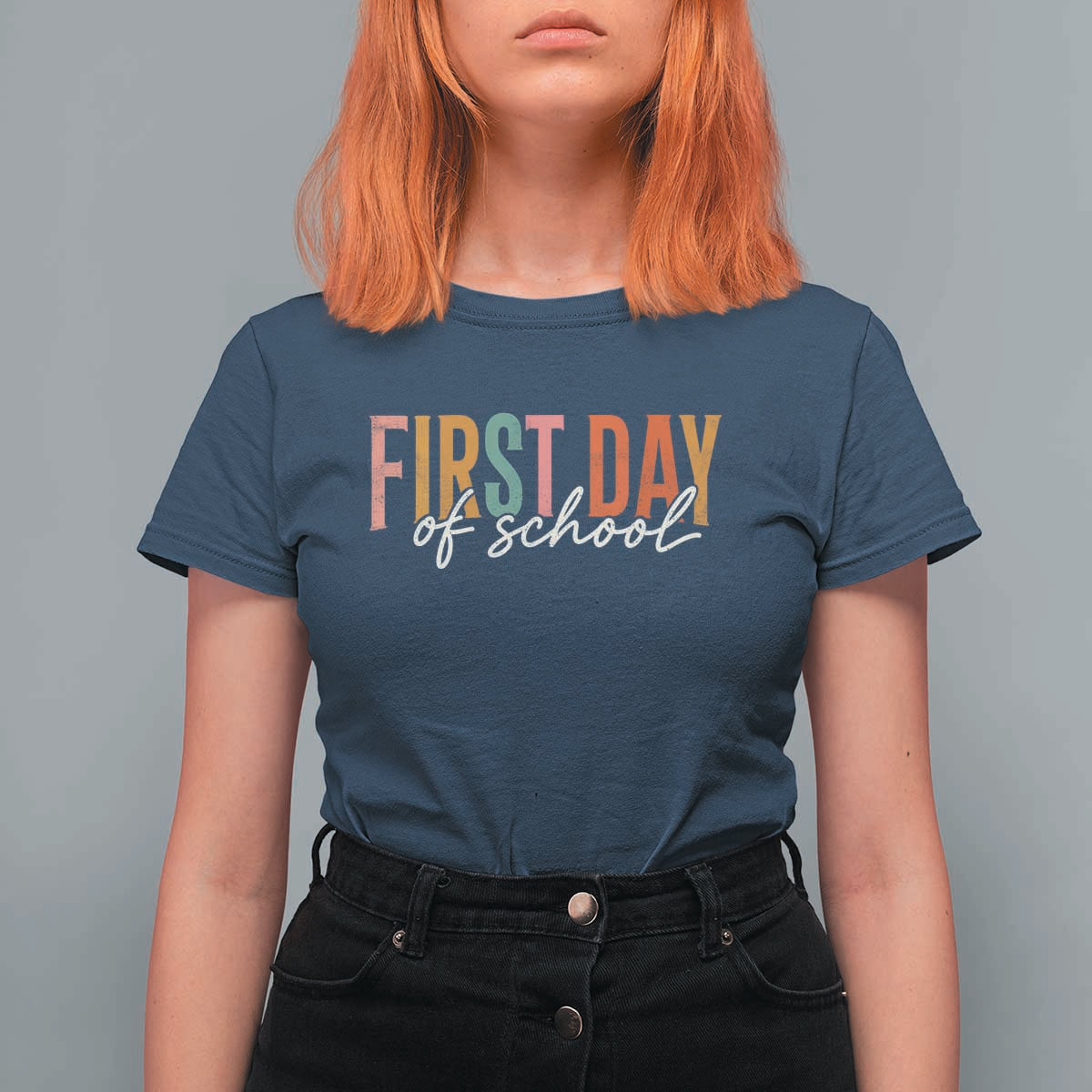 First Day of School Teacher Student T Shirt For Women Funny Back to School Retro