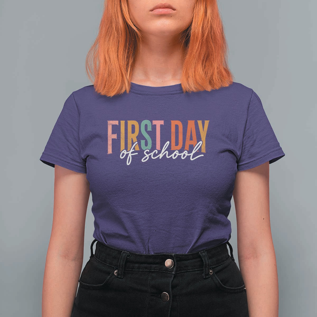 First Day of School Teacher Student T Shirt For Women Funny Back to School Retro