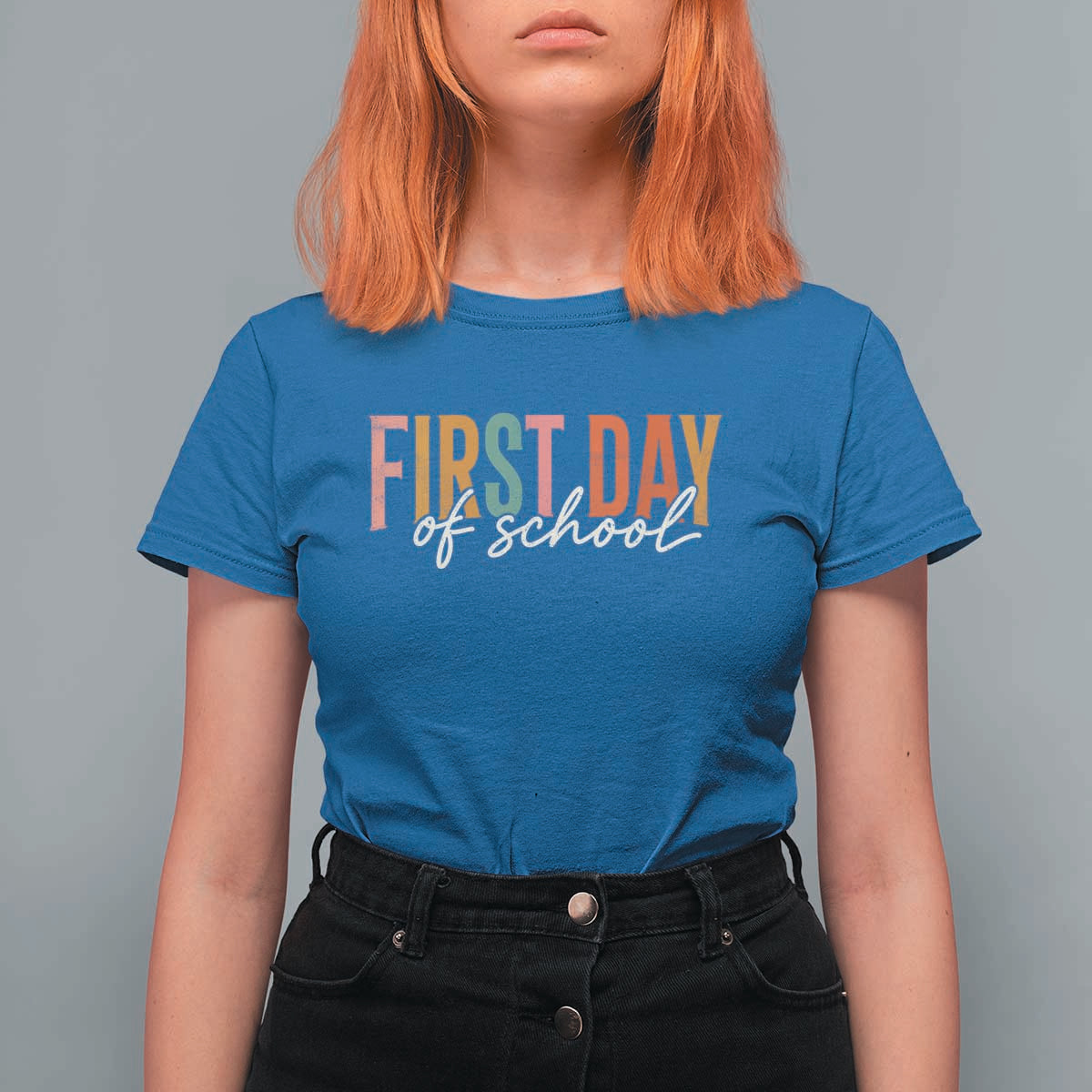 First Day of School Teacher Student T Shirt For Women Funny Back to School Retro