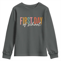 First Day of School Teacher Student Youth Sweatshirt Funny Back to School Retro