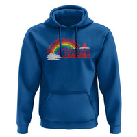 Tim Walz Hoodie Never Underestimate A Public School Teacher Rainbow Apple Book - Wonder Print Shop