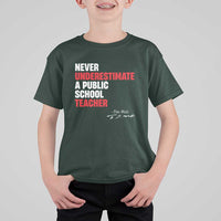 Tim Walz T Shirt For Kid Never Underestimate A Public School Teacher - Wonder Print Shop