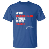Tim Walz T Shirt Never Underestimate A Public School Teacher - Wonder Print Shop