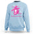 Breast Cancer Awareness Sweatshirt In October We Wear Pink Halloween Witch - Wonder Print Shop