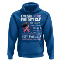 Breast Cancer Warrior Hoodie I Wear Pink For Myself My Scars Tell A Story They Are A Reminder Of Time - Wonder Print Shop