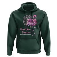 Breast Cancer Awareness Hoodie Flock you Cancer Flamingo Flower Pink Ribbon