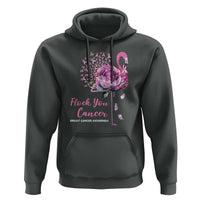 Breast Cancer Awareness Hoodie Flock you Cancer Flamingo Flower Pink Ribbon