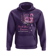 Breast Cancer Awareness Hoodie Flock you Cancer Flamingo Flower Pink Ribbon
