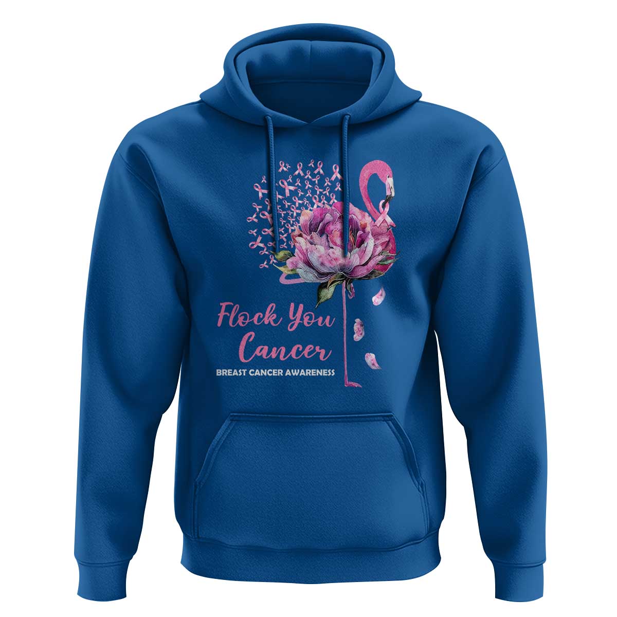 Breast Cancer Awareness Hoodie Flock you Cancer Flamingo Flower Pink Ribbon
