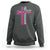 Breast Cancer Awareness Sweatshirt I Can Do All Things Through Christ Who Strengthens Me Pink Ribbon - Wonder Print Shop